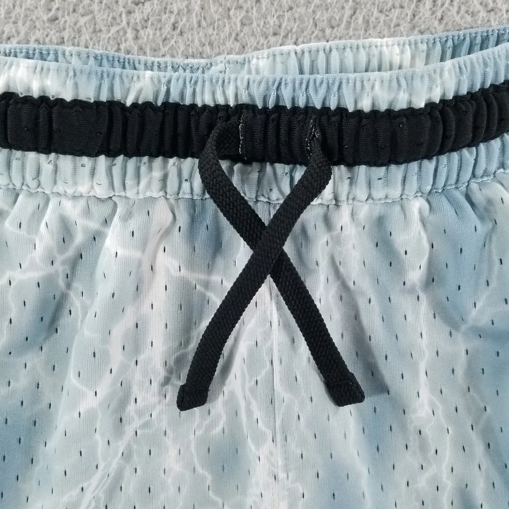 Nike Jordan Shorts Mens Medium Blue Diamond Lightning Basketball Athletic Gym